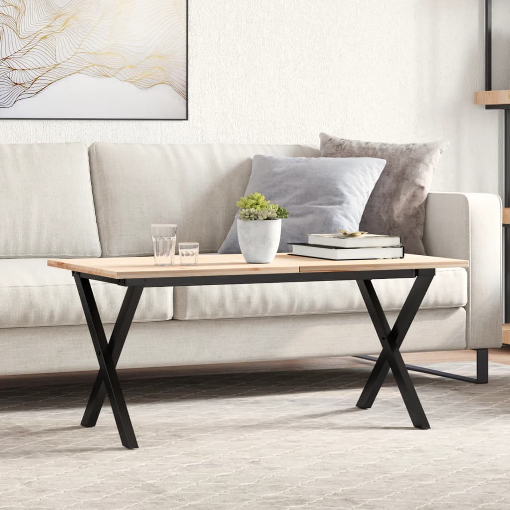 Stahl Couchtischgestell X-Form 80x40cm