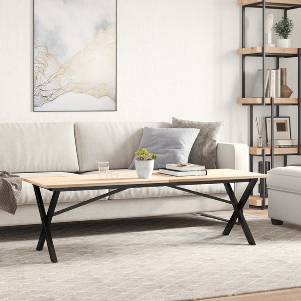 Couchtischgestell X-Form Stahl 140cm