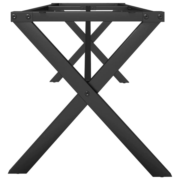 Couchtischgestell X-Form Stahl 140cm