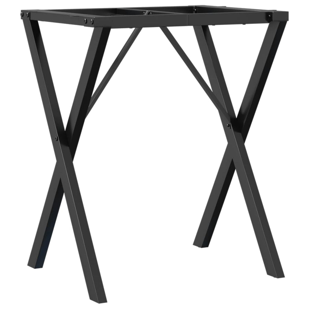 Esstischgestell X-Form Stahl 60x40x73 cm