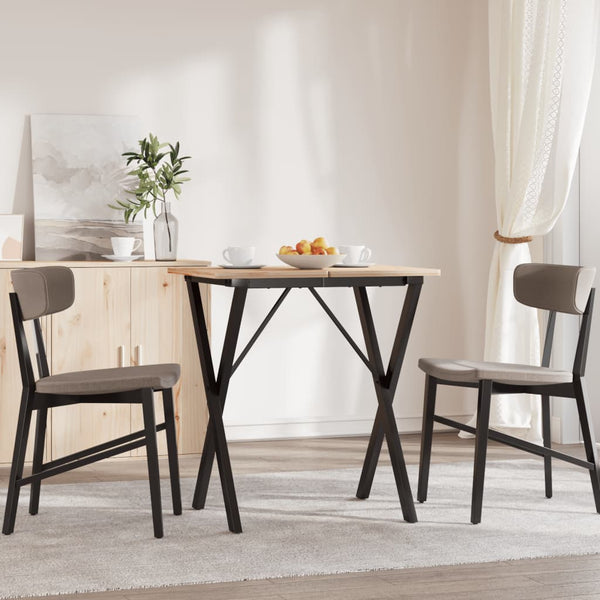 Esstischgestell X-Form Stahl 60x40x73 cm