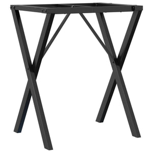 Esstischgestell X-Form Stahl 60x40x73 cm