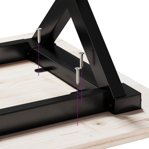 Esstischgestell X-Form Stahl 60x40x73 cm