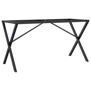 Esstischgestell X-Form Stahl 120x60 cm