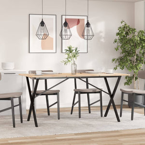 Esstischgestell X-Form Stahl 120x60 cm
