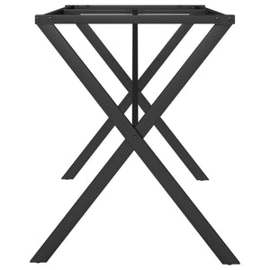 Esstischgestell X-Form Stahl 120x60 cm