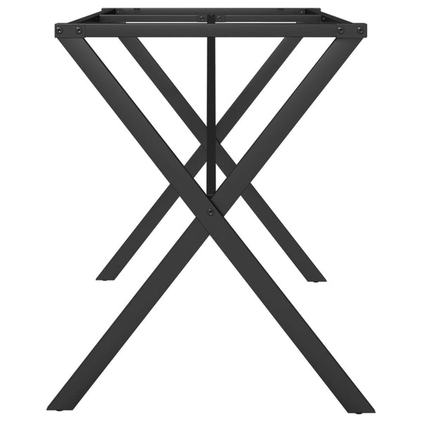 Esstischgestell X-Form Stahl 120x60 cm