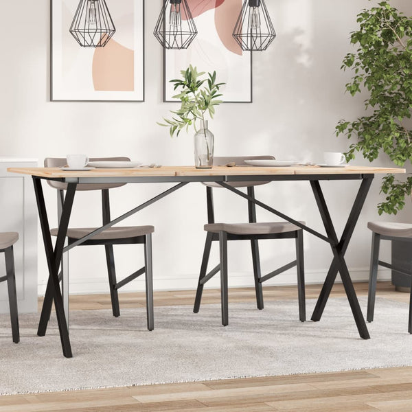 Esstischgestell X-Form Stahl 120x60 cm