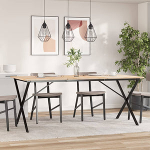 Esstischgestell X-Form Stahl 160x80 cm