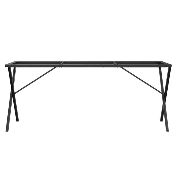 Esstischgestell X-Form Stahl 160x80 cm