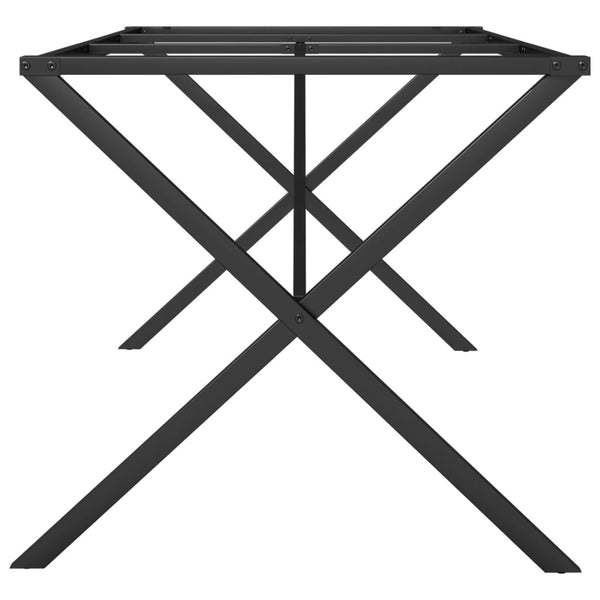 Esstischgestell X-Form Stahl 160x80 cm