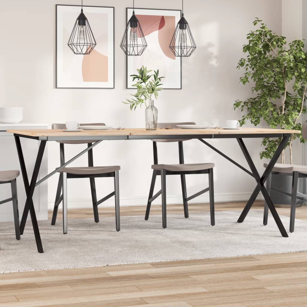 Esstischgestell X-Form Stahl 160x80 cm