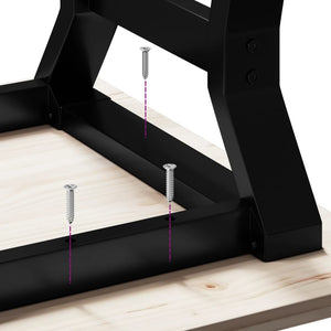 Couchtischgestell Y-Form Stahl 80x40 cm