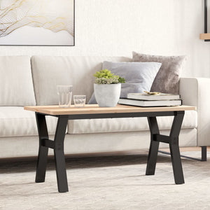 Couchtischgestell Y-Form Stahl 80x40 cm