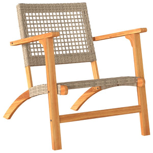 3-tlg. Bistro-Set Beige Poly Rattan Akazie