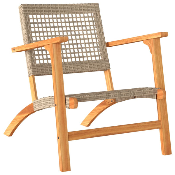 3-tlg. Bistro-Set Beige Poly Rattan Akazie
