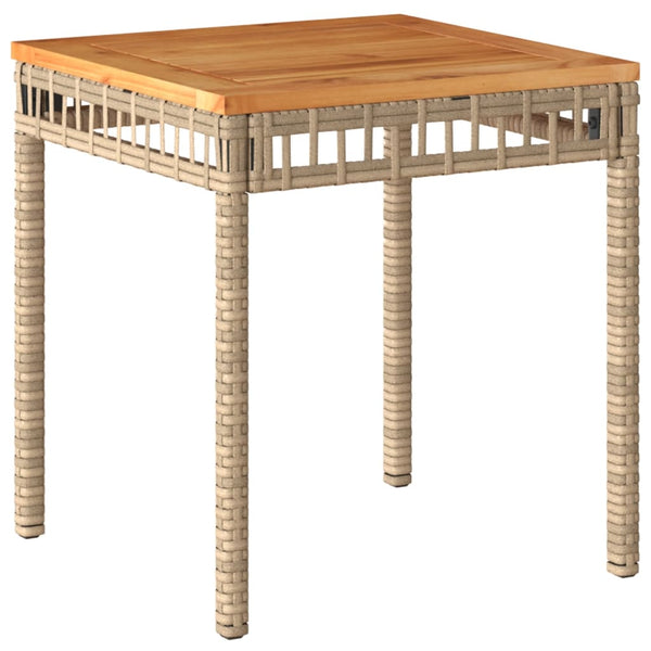 3-tlg. Bistro-Set Beige Poly Rattan Akazie