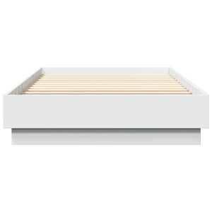Bettgestell Weiß LED 100x200 cm
