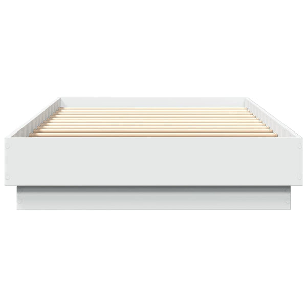 Bettgestell Weiß LED 100x200 cm
