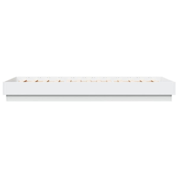 Bettgestell Weiß LED 100x200 cm