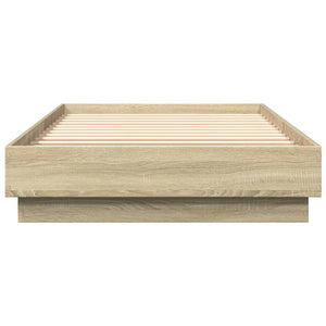 LED Bettgestell Sonoma-Eiche 100x200 cm