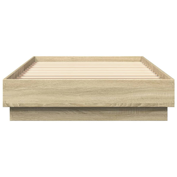 LED Bettgestell Sonoma-Eiche 100x200 cm