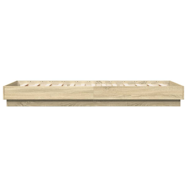 LED Bettgestell Sonoma-Eiche 100x200 cm