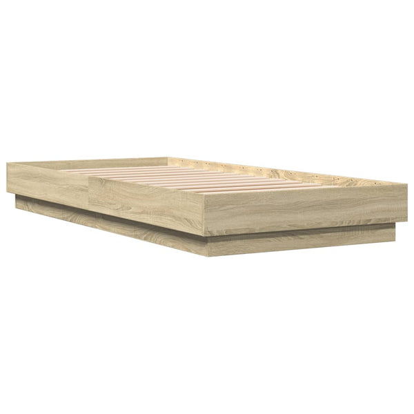 LED Bettgestell Sonoma-Eiche 100x200 cm
