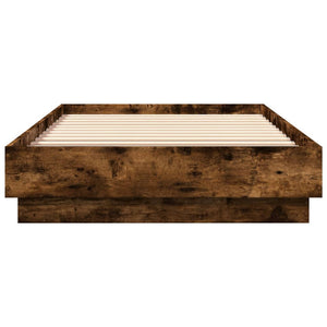 Bettgestell Räuchereiche mit LED 90x200 cm