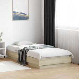 Bettgestell mit LED 90x190 cm Sonoma-Eiche