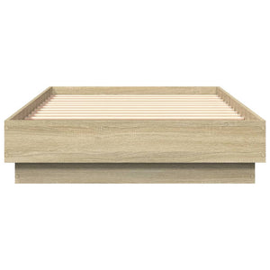 Bettgestell mit LED 90x190 cm Sonoma-Eiche