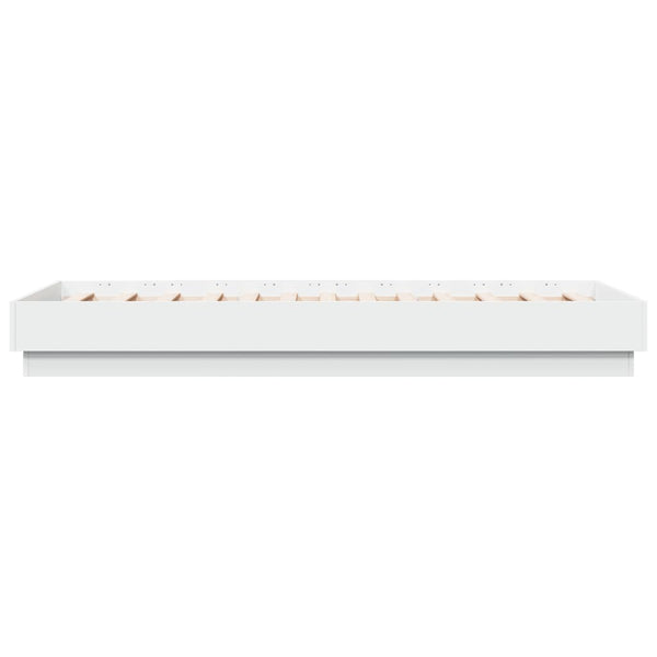 Bettgestell mit LED Weiß 75x190 cm