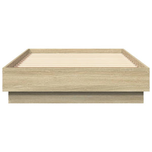 Bettgestell mit LED 75x190 cm Sonoma-Eiche