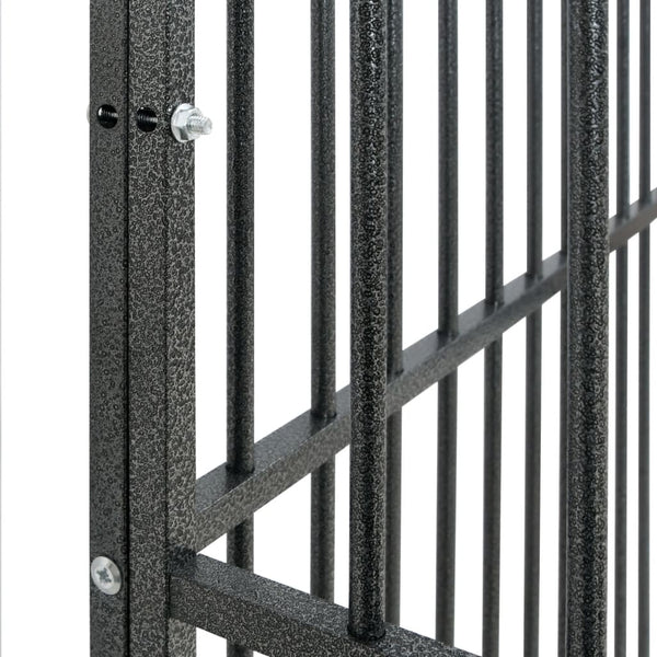 Hundezwinger mit Rollen Schwarz Verzinkter Stahl