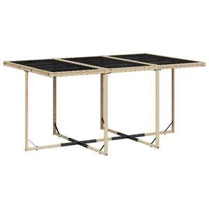 vidaXL Ensemble de salle à manger de jardin 7 pièces avec coussins, mélange beige, rotin PE