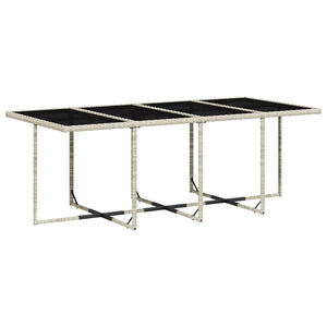 vidaXL Ensemble de salle à manger de jardin 9 pcs avec coussins Gris clair résine tressée