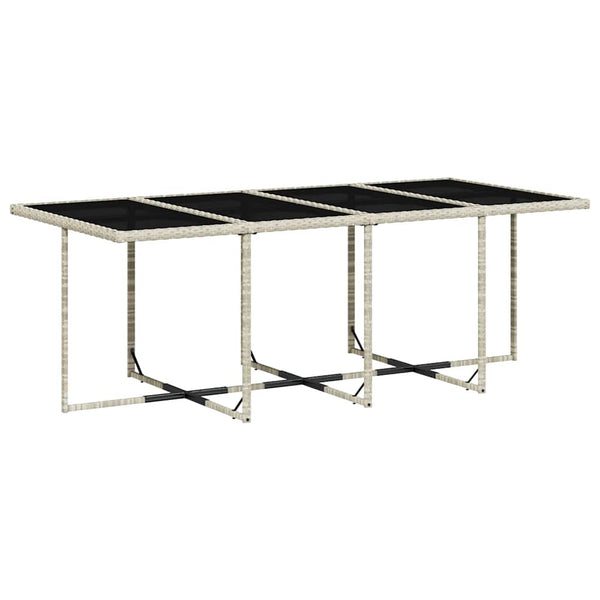 vidaXL Ensemble de salle à manger de jardin 9 pcs avec coussins Gris clair résine tressée