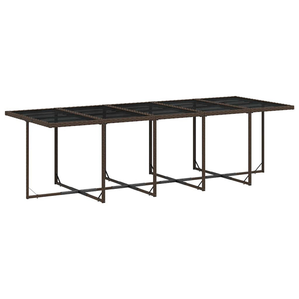 11-tlg. Garten Essgruppe Braun Poly Rattan