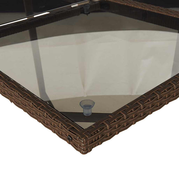 11-tlg. Garten Essgruppe Braun Poly Rattan