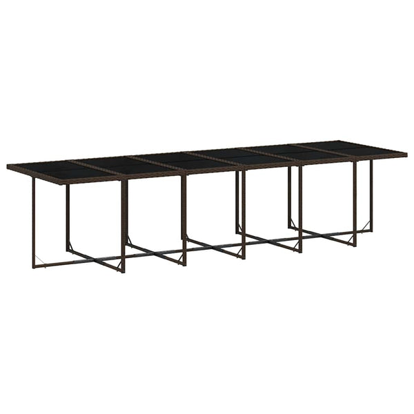 13-tlg. Garten Essgruppe Braun Poly Rattan mit Kissen