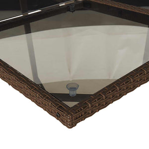 13-tlg. Garten Essgruppe Braun Poly Rattan mit Kissen