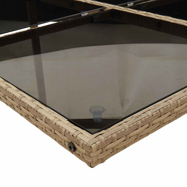 13-tlg. Poly Rattan Garten Essgruppe mit Kissen