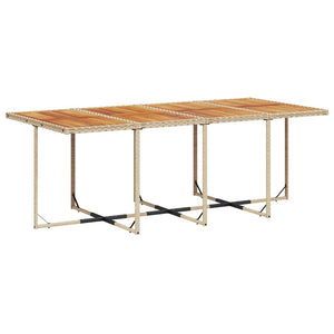 13-tlg. Garten Essgruppe Beige Poly Rattan mit Kissen
