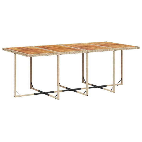 13-tlg. Garten Essgruppe Beige Poly Rattan mit Kissen
