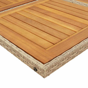 13-tlg. Garten Essgruppe Beige Poly Rattan mit Kissen