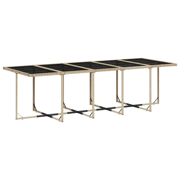 vidaXL Ensemble de salle à manger de jardin 15 pièces avec coussins, Résine tressée, Mélange de beige