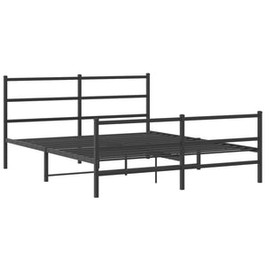 Metall Bettgestell Schwarz 160x200 cm