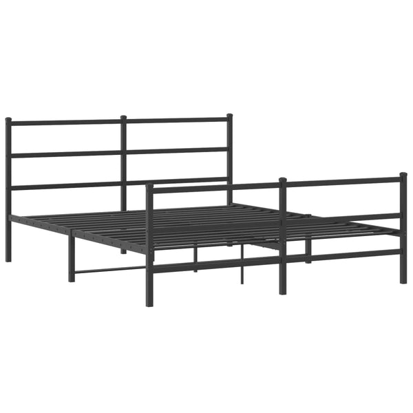 Metall Bettgestell Schwarz 160x200 cm