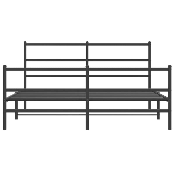 Metall Bettgestell Schwarz 160x200 cm