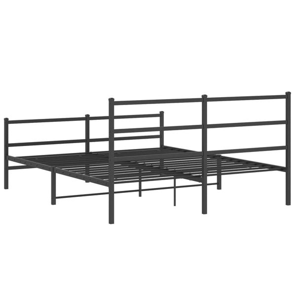 Metall Bettgestell Schwarz 160x200 cm